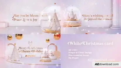 White Christmas Card Openers template preview