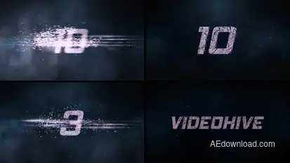 White Countdown Elements template preview