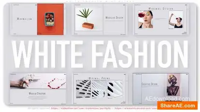 White Fashion Mini Slides Openers template preview