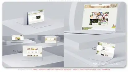 White Laptop Mockup Product Promo template preview