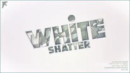 White Shatter Logo Logo Stings template preview