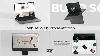 White Web Presentation | Laptop Mockup Product Promo template preview