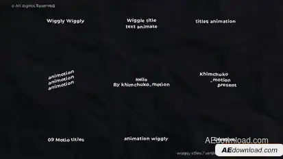 Videohive Wiggly Titles 1.0 / After Effects Titles template preview