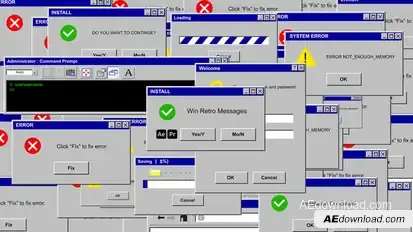 Win Retro Messages Elements template preview