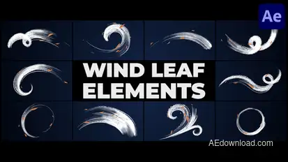 Wind Leaf Elements | After Effects Elements template preview