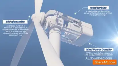 Wind Turbine Logo Reveal Logo Stings template preview