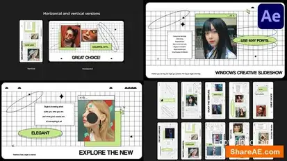 Windows Creative Slideshow for After Effects Openers template preview