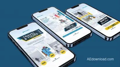 Winter Holiday Instagram Stories Video Displays template preview