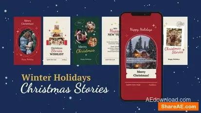 Winter Holidays Christmas Stories Openers template preview