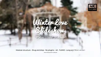 Winter Love Slideshow Video Displays template preview