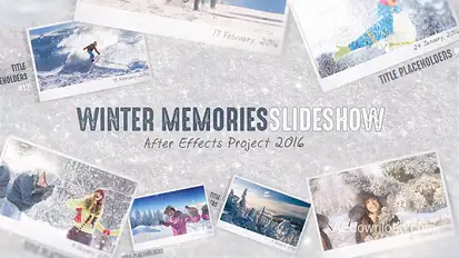 Winter Memories Video Displays template preview