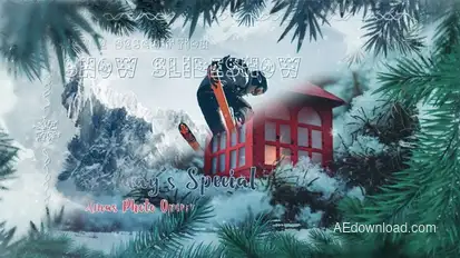 Winter Photo Slideshow Video Displays template preview