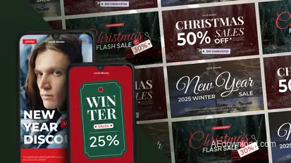 Winter Sale Titles template preview