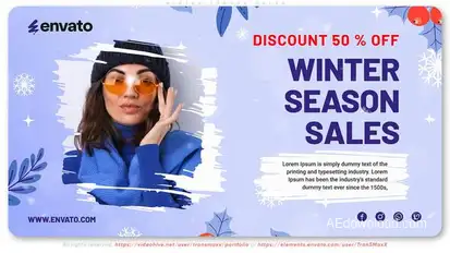 Winter Season Sales Product Promo template preview