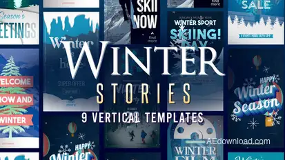 Winter Season Stories Product Promo template preview