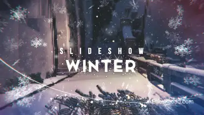 Winter Slides Video Displays template preview