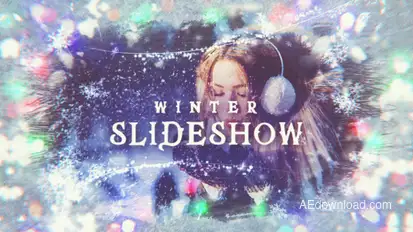Winter Slideshow Video Displays template preview