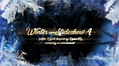 Winter Slideshow 4 Video Displays template preview