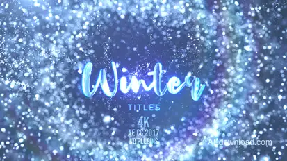 Winter Snow Titles Titles template preview