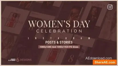 Women's Day Celebration Instagram V119 Openers template preview