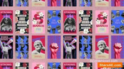 Women's Day Instagram Stories Openers template preview