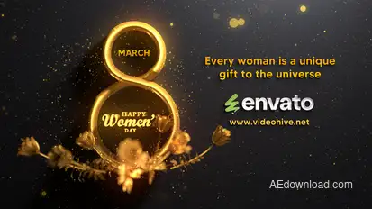 Womens day logo reveal Logo Stings template preview