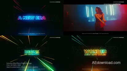 Wonder 80's Cinematic Titles Titles template preview
