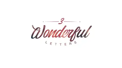 Wonderful Letters 3 Titles template preview