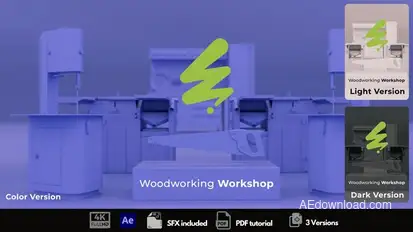 Woodworking Workshop Intro Logo Stings template preview