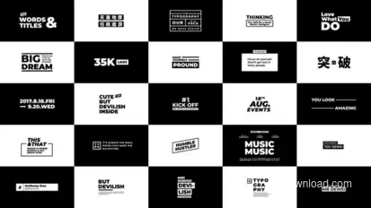 Words & Titles Titles template preview