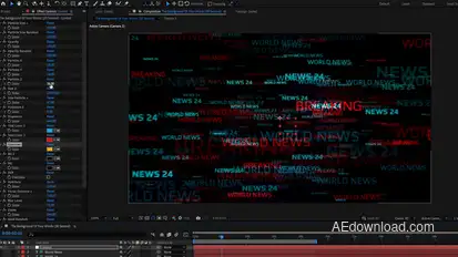 Words Background After Effects Infographics template preview