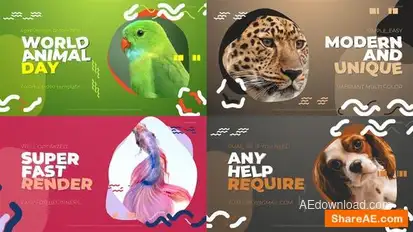 World Animal Day Opener Openers template preview