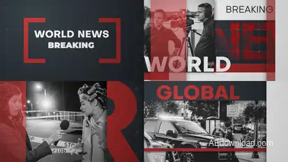 World Breaking News broadcast-packages template preview