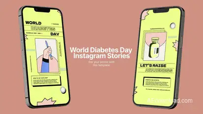 World Diabetes Day Instagram Stories Openers template preview