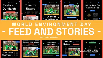World Environment Day Feed and Stories Instagram Openers template preview