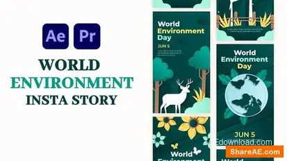 Videohive World Environment Day Instagram Story Elements template preview