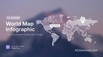 World Map Infographics template preview