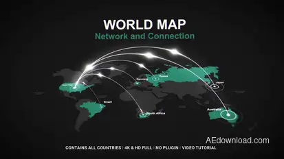 World Map Infographics template preview