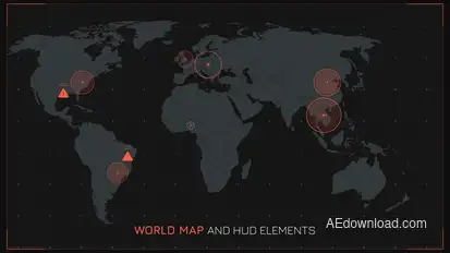 World Map and HUD Elements Elements template preview