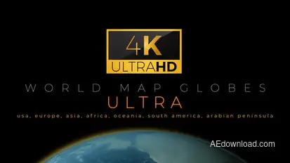 World Map Globes Ultra Infographics template preview