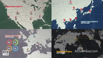 World Map Infographic Infographics template preview