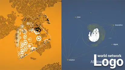 World Network Logo Logo Stings template preview
