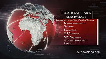 World News Broadcast broadcast-packages template preview