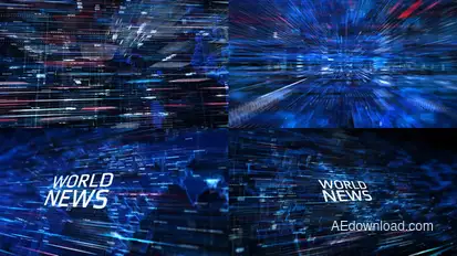 World News Intro broadcast-packages template preview