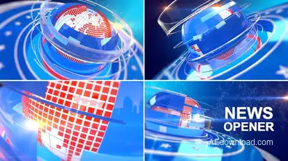 World News Opener broadcast-packages template preview