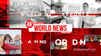 World News Opener broadcast-packages template preview