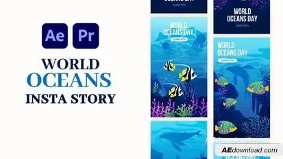 Videohive World Oceans Day Instagram Story 58309980 Elements template preview
