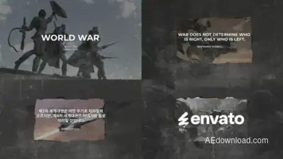 World War Quotes for After Effects broadcast-packages template preview