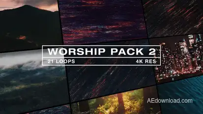Worship Backgrounds Pack 2 Video Displays template preview