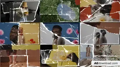 Wrapped Paper Transition Elements template preview